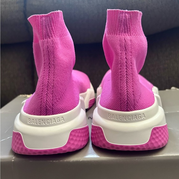 Balenciaga Womens Speed Knit Sneakers “BARBIE” Pink/White - Excellent Condition - Picture 5 of 13